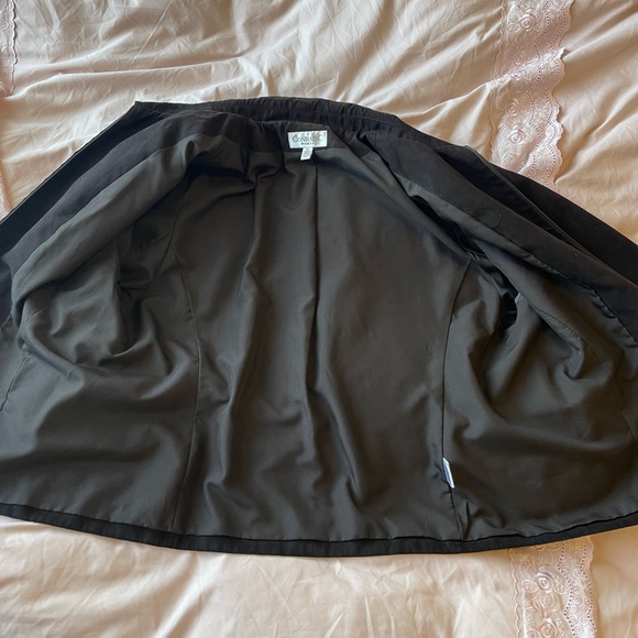 SOLD-Dark Brown Suede Zip up Jacket - Picture 3 of 9